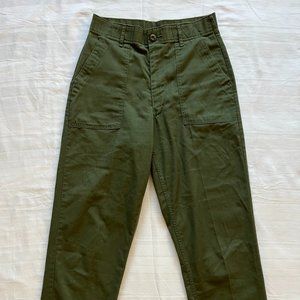Vintage Cargo Utility Pants | Army Green